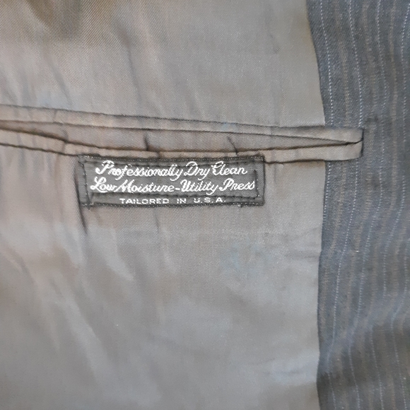 Christian dior vtg union made USA pinstripe coat jacket sz 44 - Picture 5 of 8